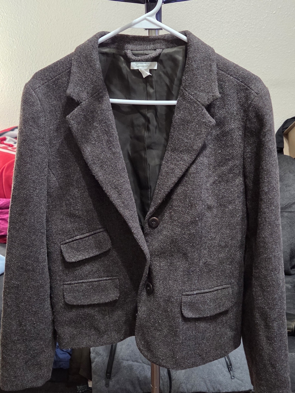 Garnet Hill Brown Wool-Blend Jacket